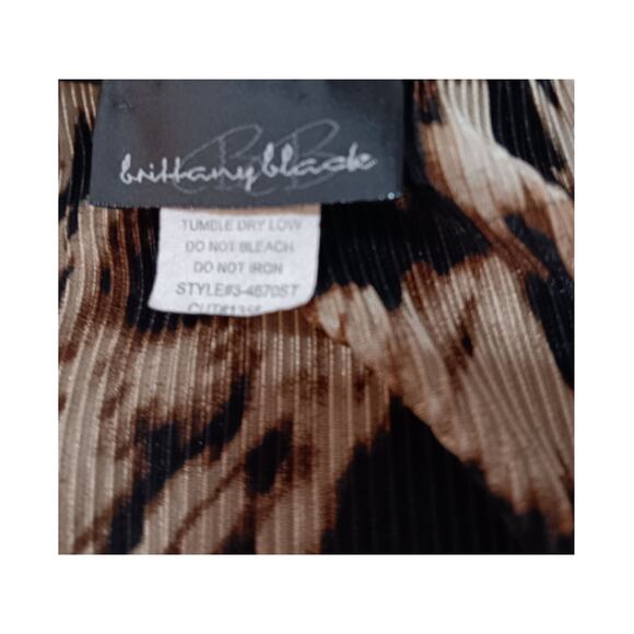 VINTAGE Y2K 90s Blouse Top Beaded Accordion Pleat M/L Animal Whimsigoth Babydoll - Picture 6 of 11